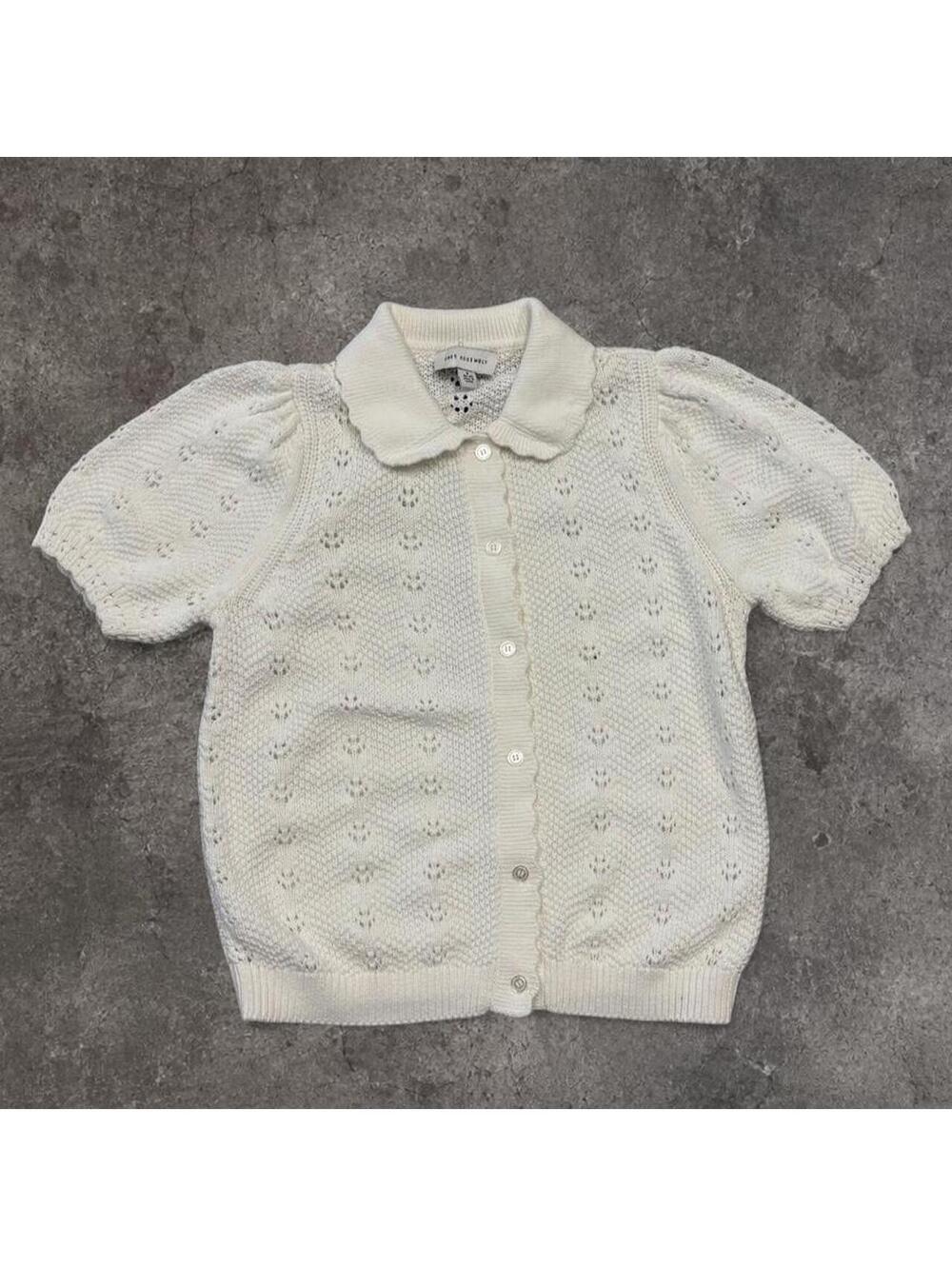 Free Assembly Women's White and Cream Cardigan